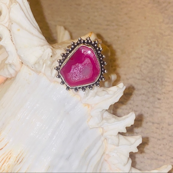 SALE ⭐️ Druzy Agate natural Gemstone ring - Picture 3 of 8